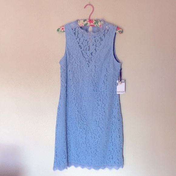 Kensie Dresses & Skirts - Kensie Blue Lace Sheath Dress - NWT -10